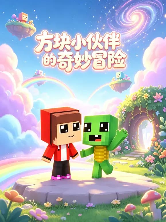 方块小伙伴的奇妙冒险海报