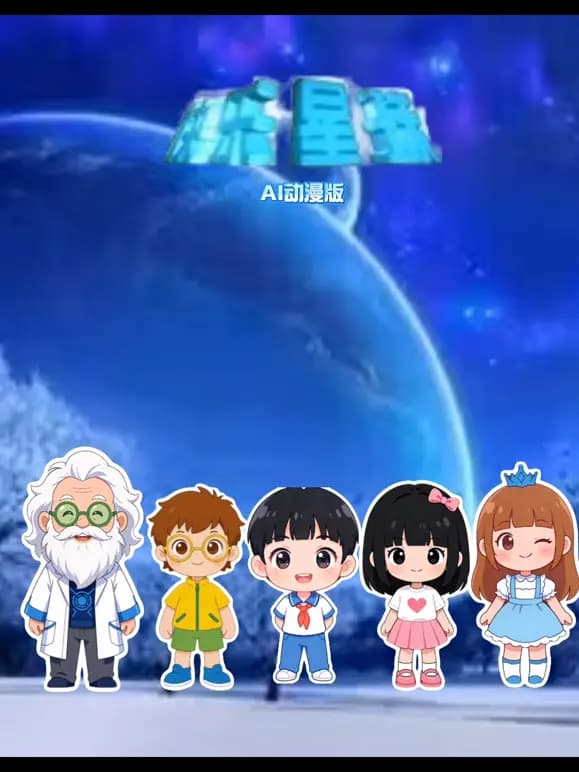 快乐星球AI动漫版海报