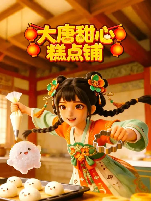 大唐甜心糕点铺海报