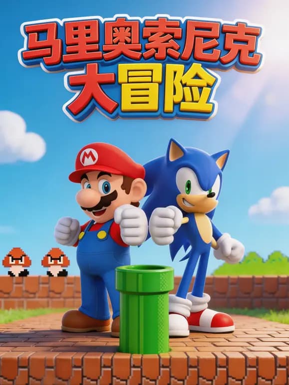 马里奥索尼克大冒险海报
