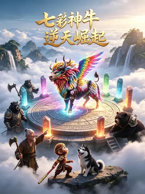 七彩神牛逆天崛起海报