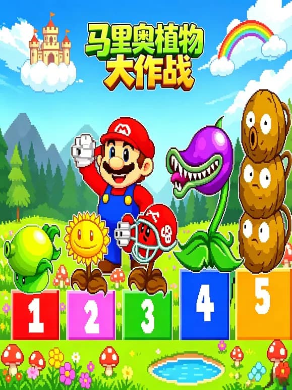 马里奥植物大作战海报