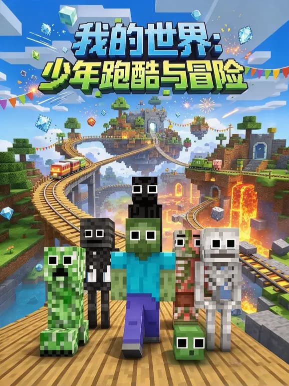 我的世界：少年跑酷与冒险海报