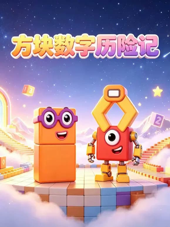 方块数字历险记海报
