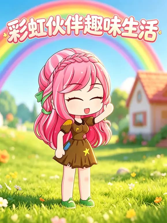 彩虹伙伴趣味生活海报