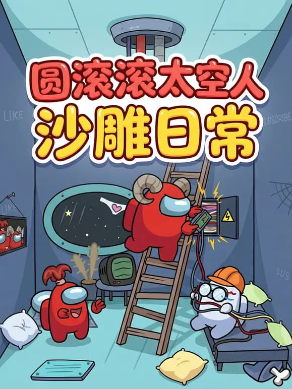 圆滚滚太空人沙雕日常海报