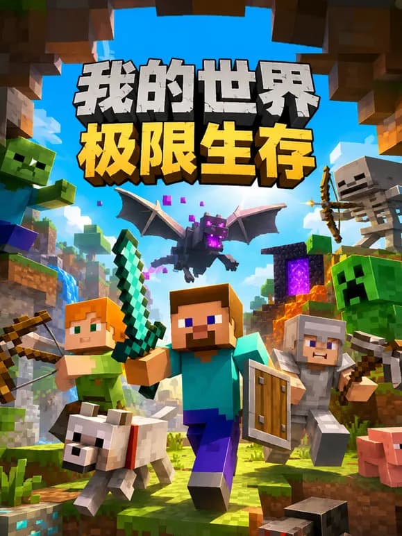 我的世界极限生存海报