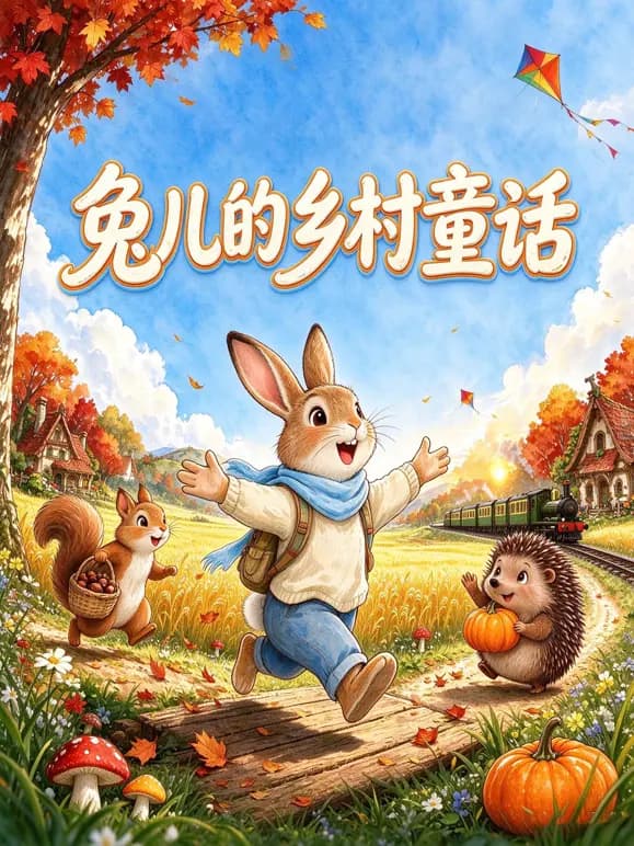 兔儿的乡村童话海报