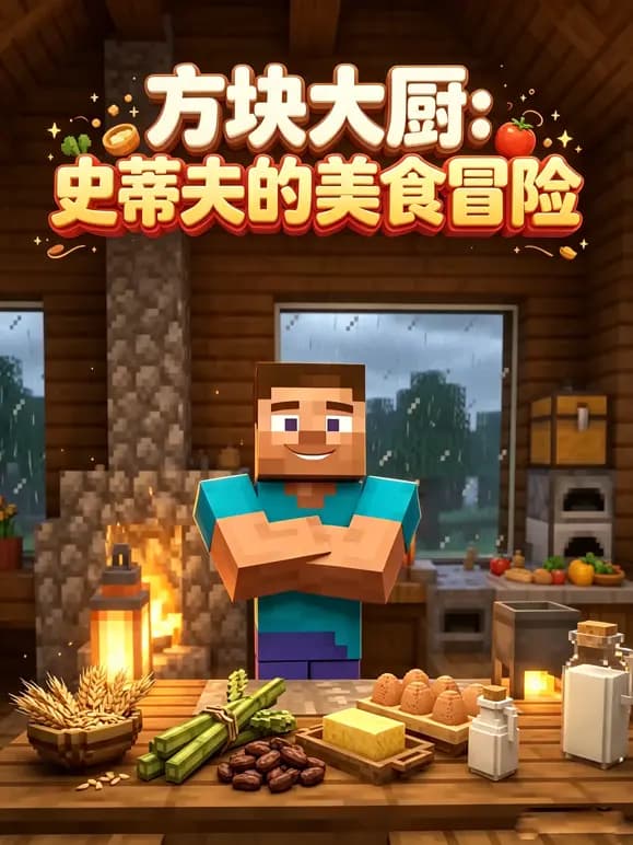 方块大厨:史蒂夫的美食冒险海报