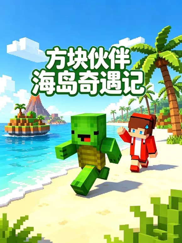 方块伙伴海岛奇遇记海报